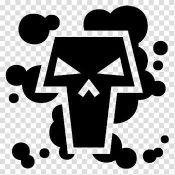 Graphic design Logo Monochrome, smoke polymerization skull free transparent background PNG clipart