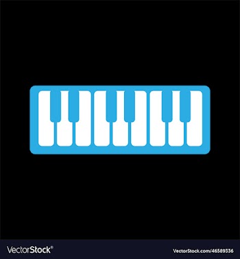 graphic design of piano icon