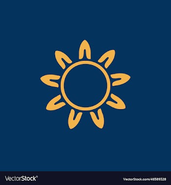 graphic design of sun icon