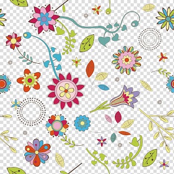 Graphic design Pattern, Colored floral background transparent background PNG clipart