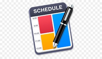 Graphic design Pen Teacher Professor Poster - agenda calendar 4 subjects 