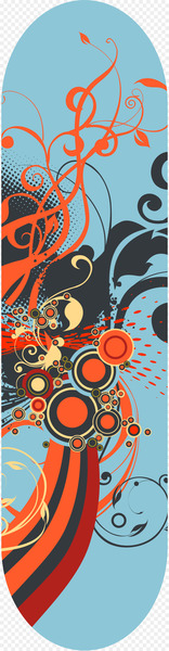 Graphic design Poster Illustration - Colorful vine skateboard 