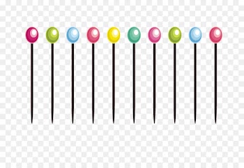 Graphic design Sewing needle Pin - Multicolored pins 