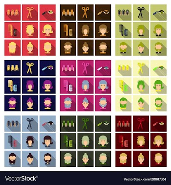 Graphic setisolated icons in flat contour thin vector image