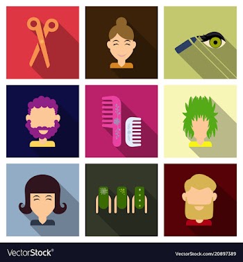 Graphic setisolated icons in flat contour thin vector image
