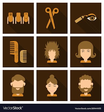 Graphic setisolated icons in flat contour thin vector image
