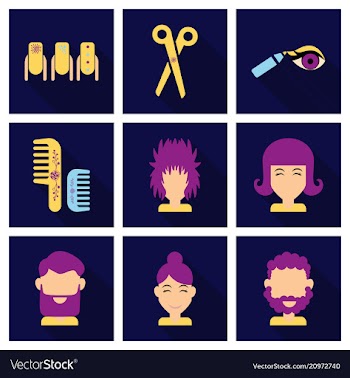 Graphic setisolated icons in flat contour thin vector image