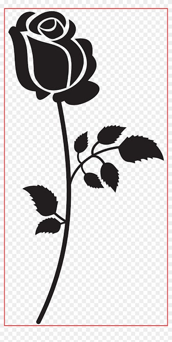 Graphic Stock Fascinating Rose Silhouette Png Clip - Png Black And White Rose