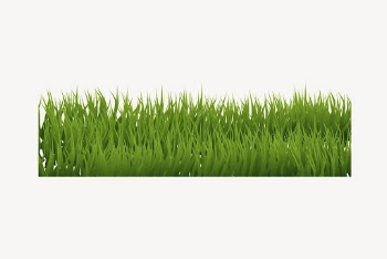 Grass bush border sticker, nature | Free PSD - rawpixel
