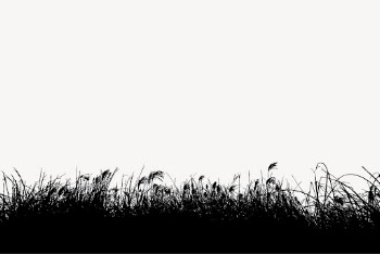 Grass bush silhouette border, nature | Free Photo - rawpixel