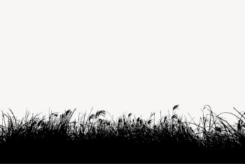 Grass bush silhouette border, nature | Free Vector - rawpixel