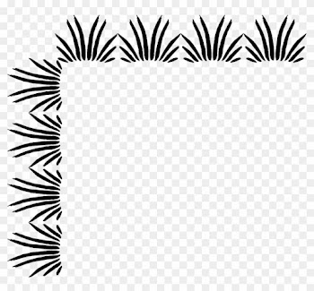 Grass Clipart Corner - Black And White Borders