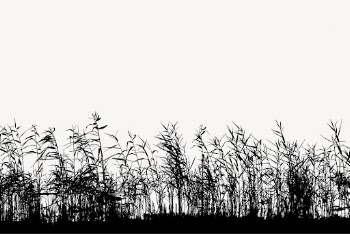 Grass field silhouette border, nature | Free Vector - rawpixel