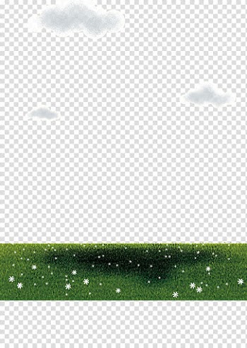 Grass Green Cloud Sky, Grass and white clouds transparent background PNG clipart
