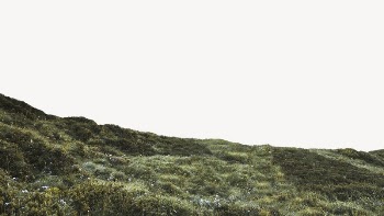 Grass hill collage element, beautiful | Free PSD - rawpixel