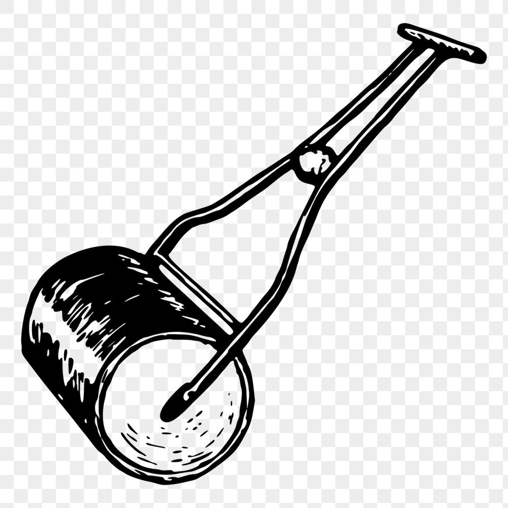 Grass roller png sticker, gardening | Free PNG - rawpixel