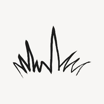 Grass sticker, nature doodle in black | Free Vector Illustration - rawpixel