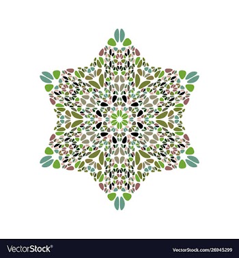 Gravel ornament star symbol - geometrical element vector image