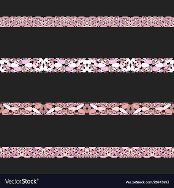 Gravel stone mosaic divider line set vector image