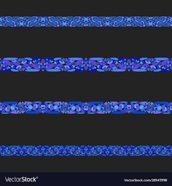 Gravel stone mosaic divider line set vector image
