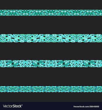 Gravel stone mosaic divider line set vector image