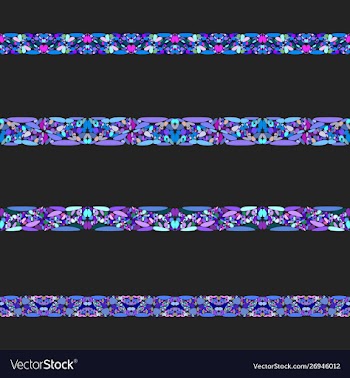 Gravel stone mosaic horizontal divider line set vector image