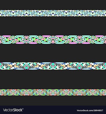 Gravel stone mosaic text separator set vector image