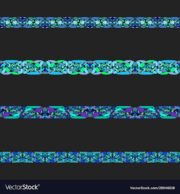 Gravel stone mosaic text separator set vector image