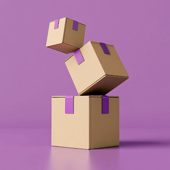 Gravity-Defying Minimalist Cardboard Boxes