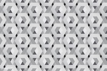Gray 3D hexagonal pattern background | Free stock vector - 592047