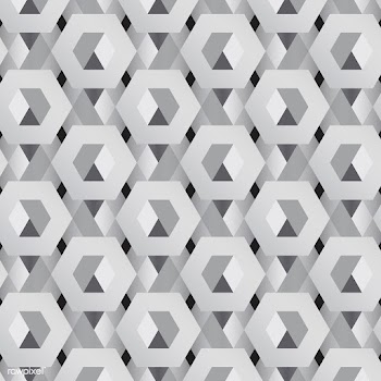Gray 3D hexagonal pattern background | Free stock vector - 592051
