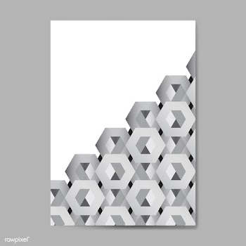 Gray 3D hexagonal pattern background | Free stock vector - 592066