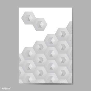 Gray 3D hexagonal pattern background | Free stock vector - 592091