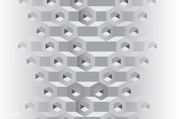 Gray 3D hexagonal pattern background | Free stock vector - 592119