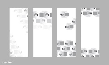 Gray 3D hexagonal pattern background set | Free stock vector - 592057