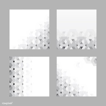 Gray 3D hexagonal pattern background set | Free stock vector - 592069