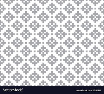 Gray abstract cross stitch pattern seamless on vector image