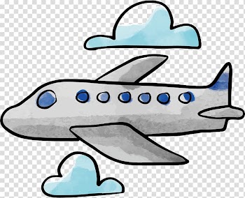 Gray airplane drawing, Airplane , Watercolor plane transparent background PNG clipart