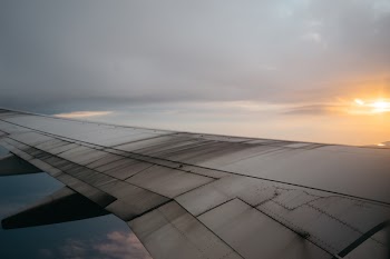 Gray Airplane Wing