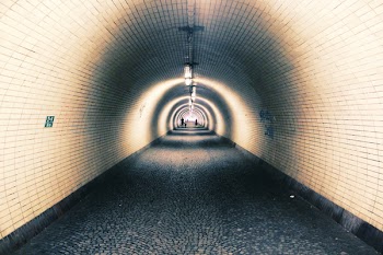 Gray and Beige Concrete Tunnels