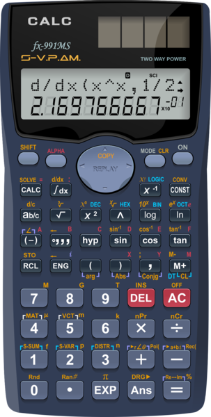 Gray and Black Casio Scientific Calculator