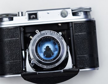 Gray and Black Film Camera