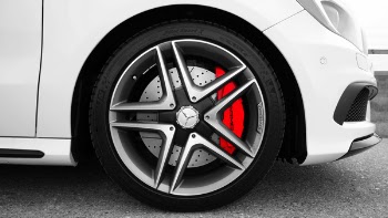 Gray and Black Mercedes Benz 10 Spoke Wheel