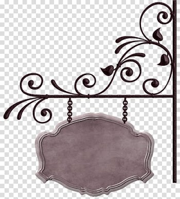 Gray and black metal pendant signage, Banner Sign, Iron pattern frame tag transparent background PNG clipart