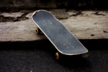 Gray and Black Skateboard