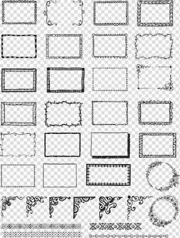 Gray and black template on wall, frame Drawing Illustration, Hand painted graffiti border transparent background PNG clipart