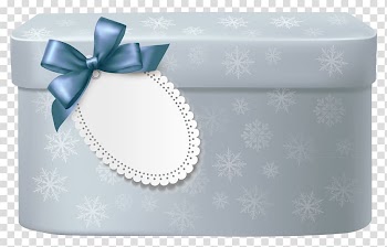 Gray and blue Christmas gift box with card, Christmas gift Ribbon , Cute Blue Gifts Box with Pink Bow transparent background PNG clipart