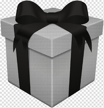 Gray and box gift box, Gift Box White , Gift Box White Black transparent background PNG clipart