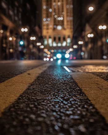 Gray and Brown Road during Nighttime Close-up Photography