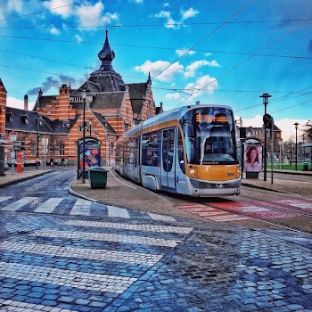 Gray and Orange Train